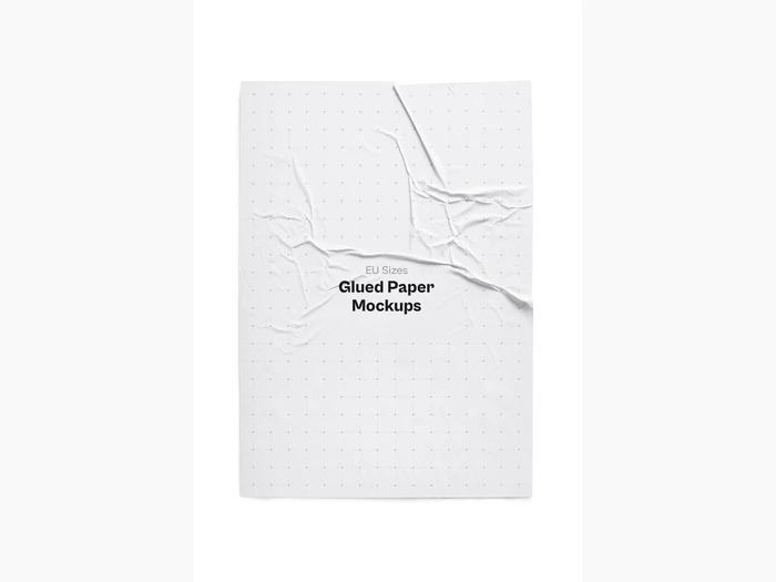 Glued Paper Mockup, EU Glossy, 08