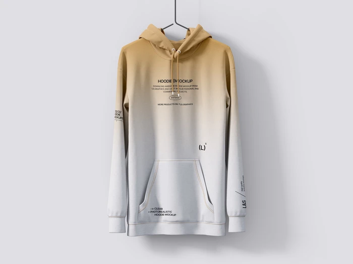 Hoodie hanging mockup, 03