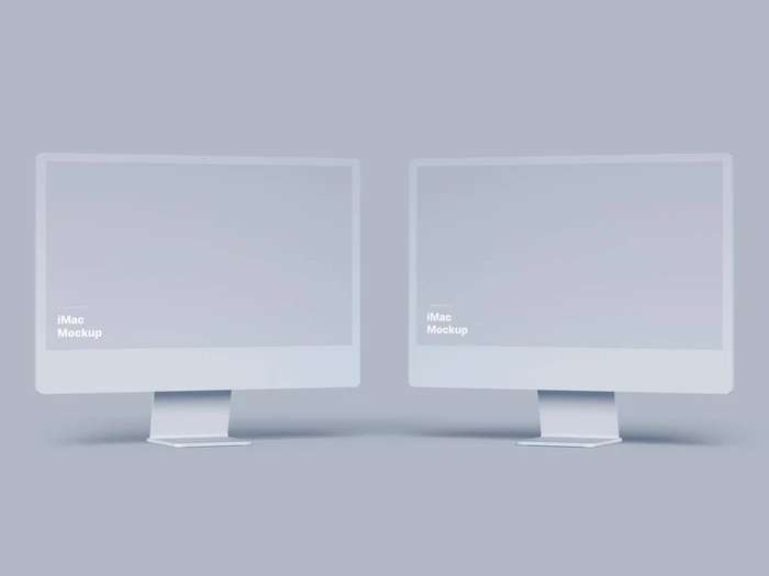iMac 24-inch Clay Mockups, 09