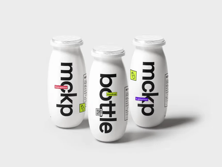 Yogurt Bottle Mockups 2