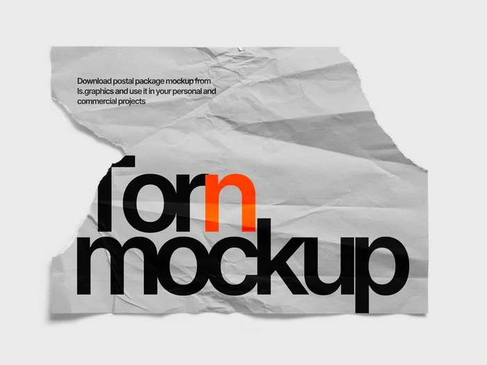 Torn Simple Poster Mockup, EU, 09