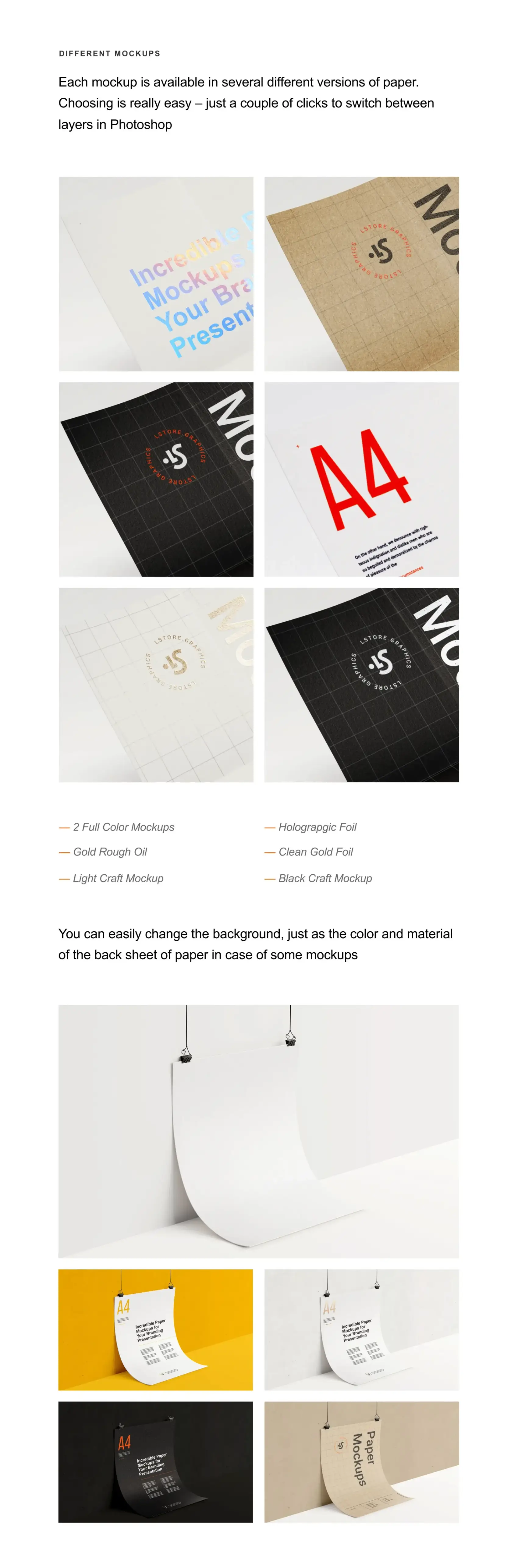 Paper Branding Mockups Bundle 4