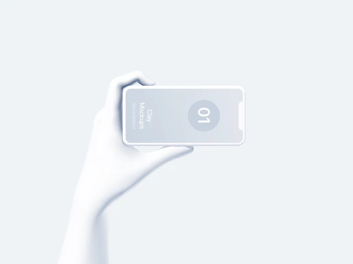 Hands Clay Mockups, 04