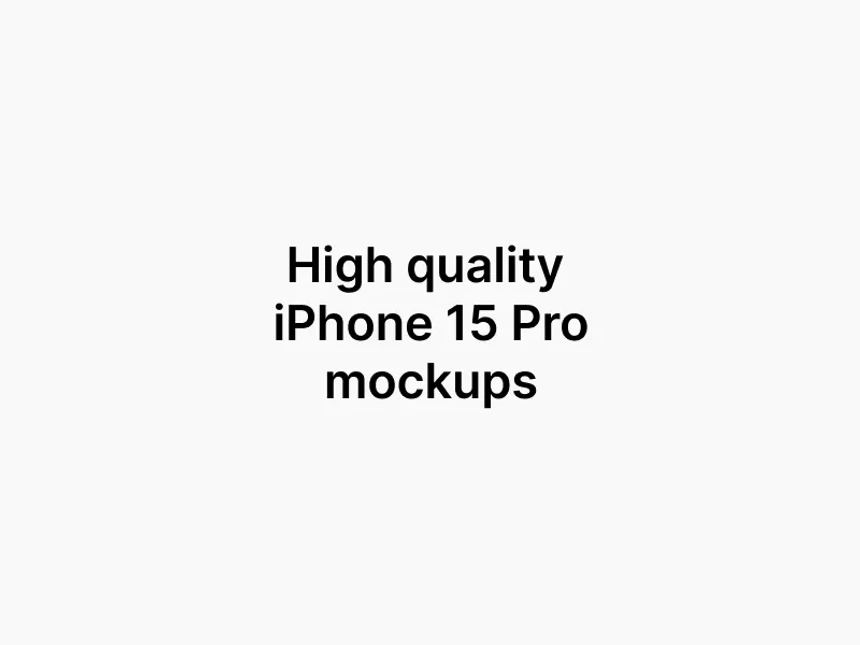 iPhone 15 Pro Mockups 2