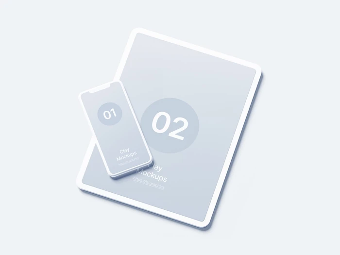iPhone Clay Mockups, 06