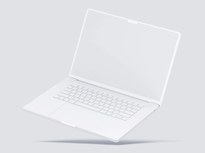 MacBook Pro 16 inch Clay Mockups, 01