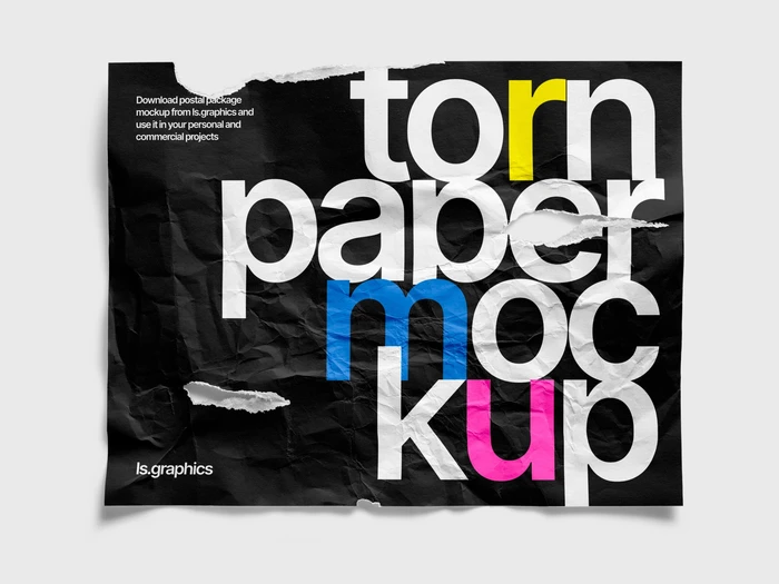 Torn Simple Poster Mockup, US, 10