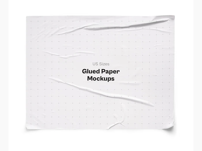 Glued Paper Mockup, US Glossy, 23