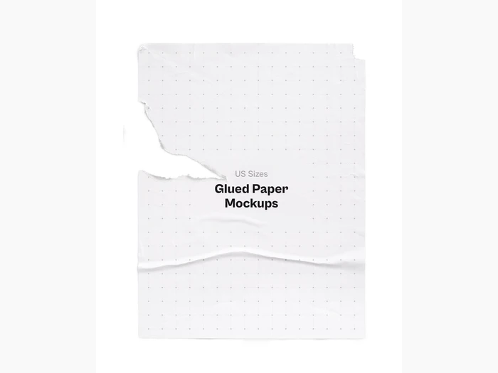 Glued Paper Mockup, US Glossy, 15