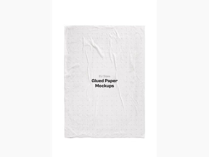 Glued Paper Mockup, EU Textured, 03