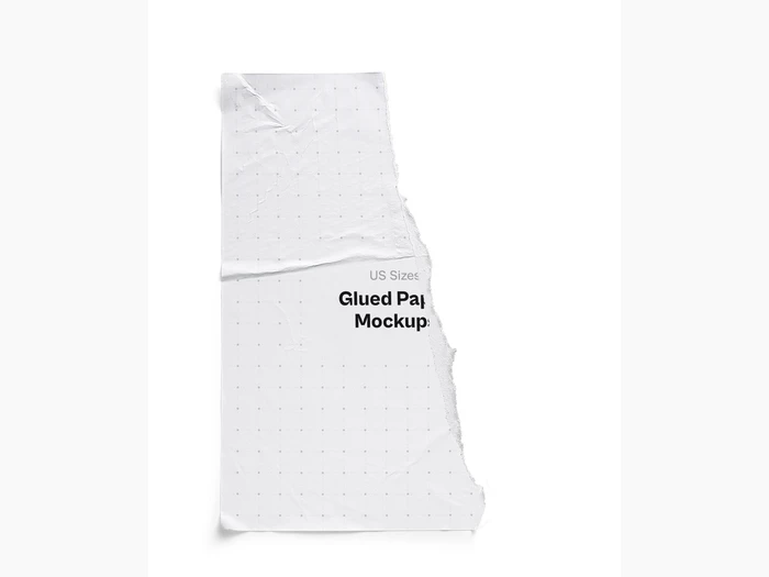 Glued Paper Mockup, US Glossy, 02