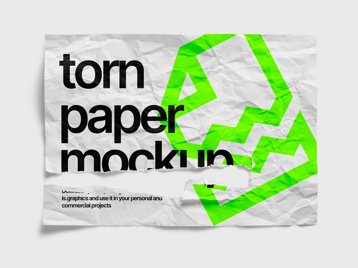 Torn Simple Poster Mockup, EU, 06