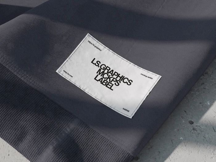 Elegant Fabric Label Mockup