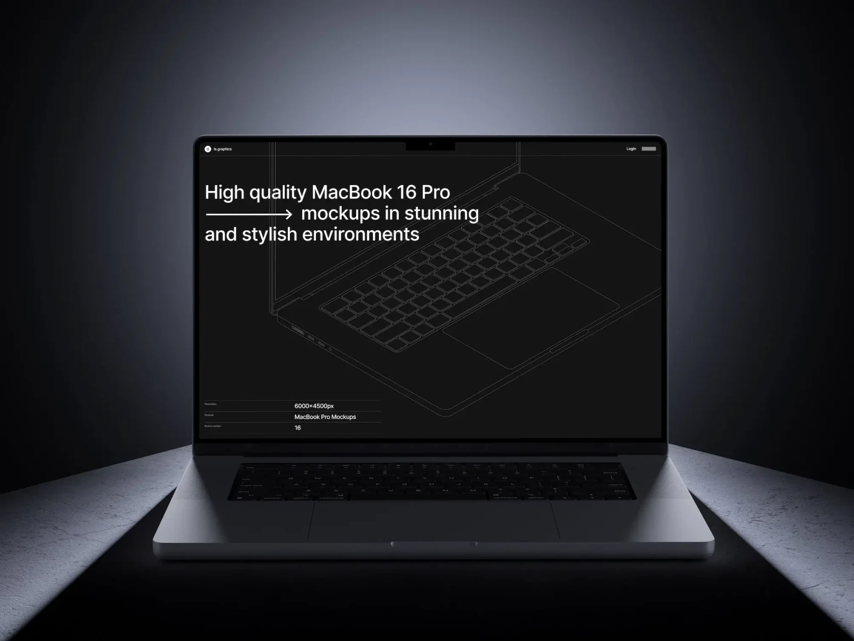 B-Mockups: MacBook 16 Pro 9