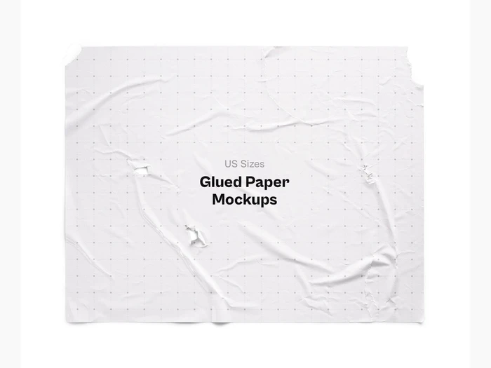 Glued Paper Mockup, US Glossy, 26
