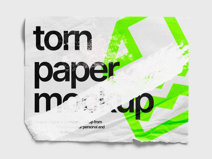 Torn Textured Poster Mockup, US, 01