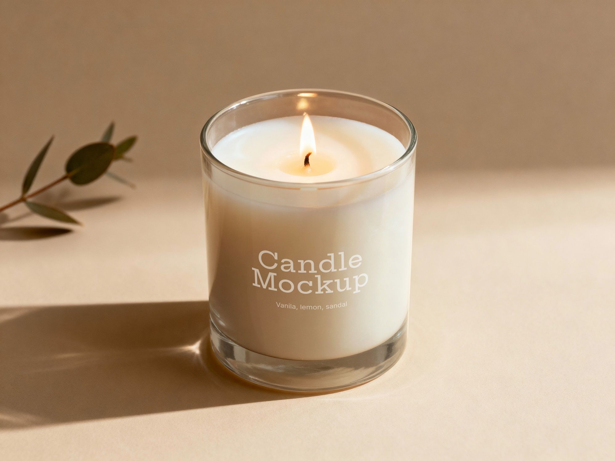 Glass Candle Mockup
