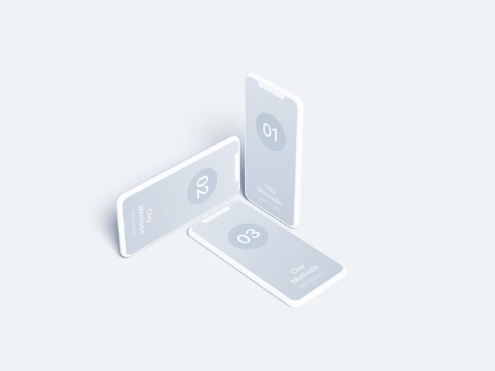 iPhone Clay Mockups, 09