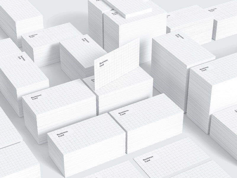 Business Card Mockups, US-Angled, 06