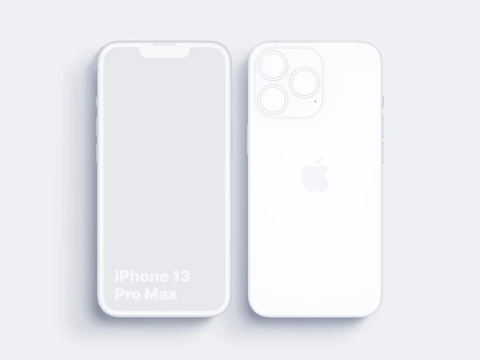 iPhone 13 Pro Clay Mockups: 01