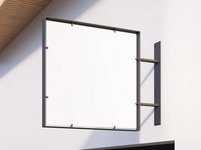 Sign Mockup, Metal-Paint, 02