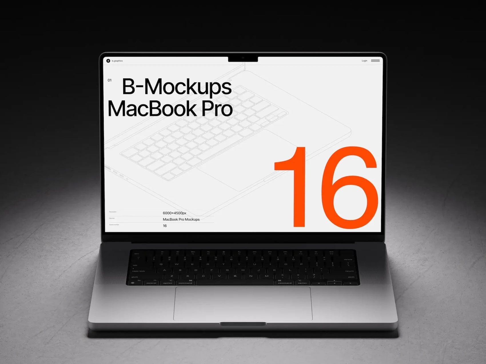 B-Mockups: MacBook 16 Pro 7