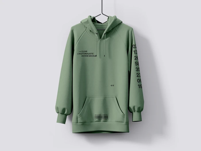 Hoodie hanging mockup, 05