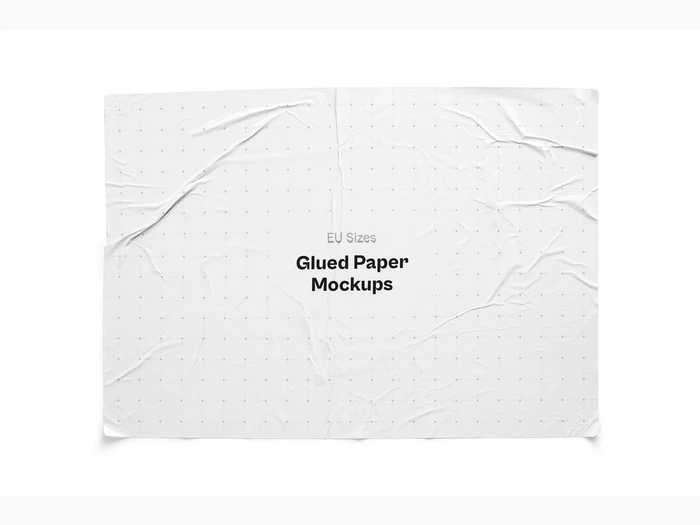 Glued Paper Mockup, EU Glossy, 21