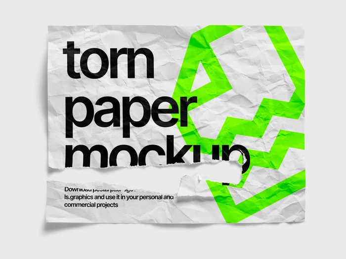 Torn Simple Poster Mockup, US, 06