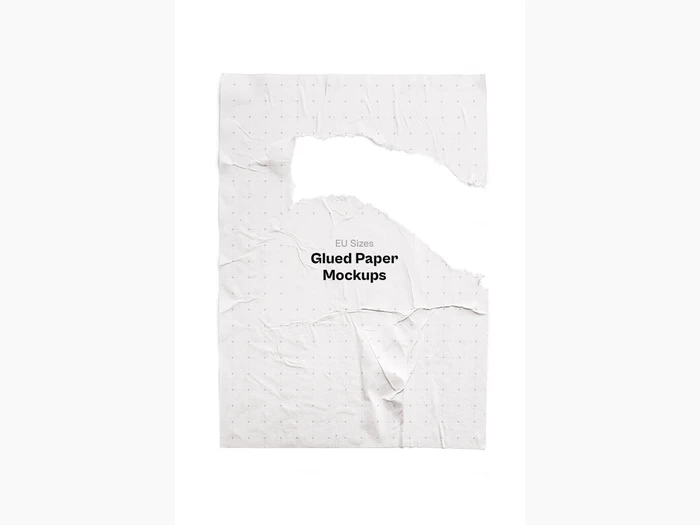 Glued Paper Mockup, EU Textured, 08