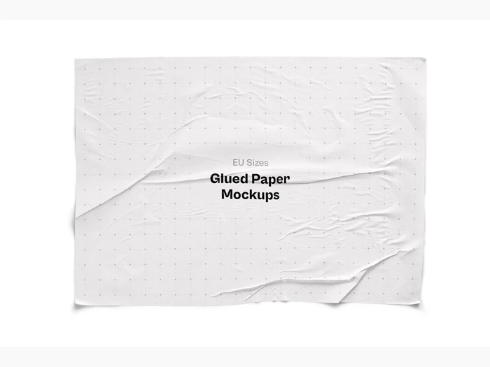 Glued Paper Mockup, EU Textured, 09