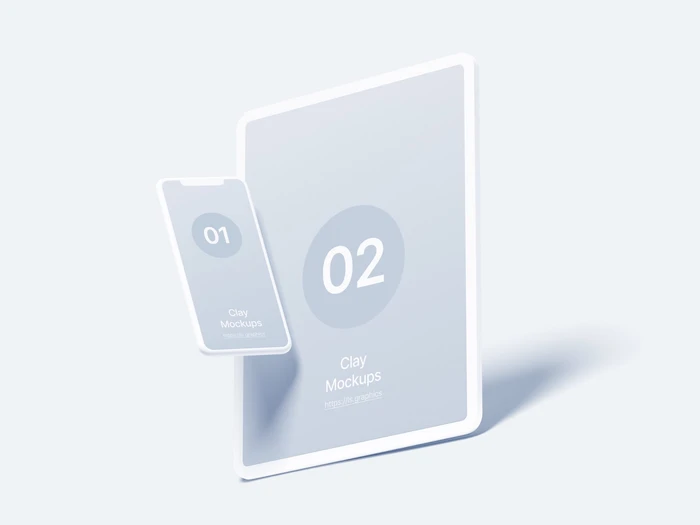 iPhone Clay Mockups, 05