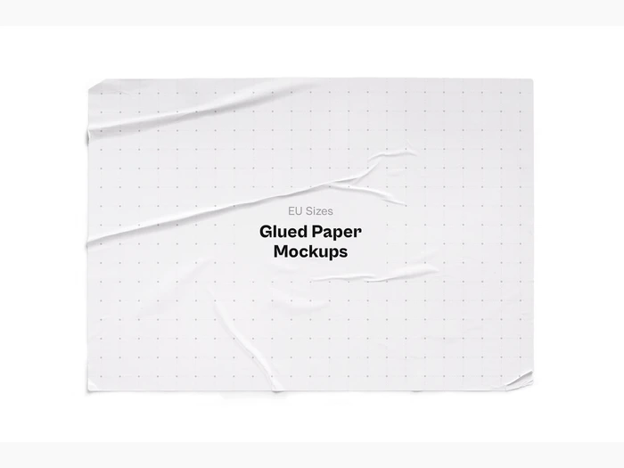 Glued Paper Mockup, EU Glossy, 27