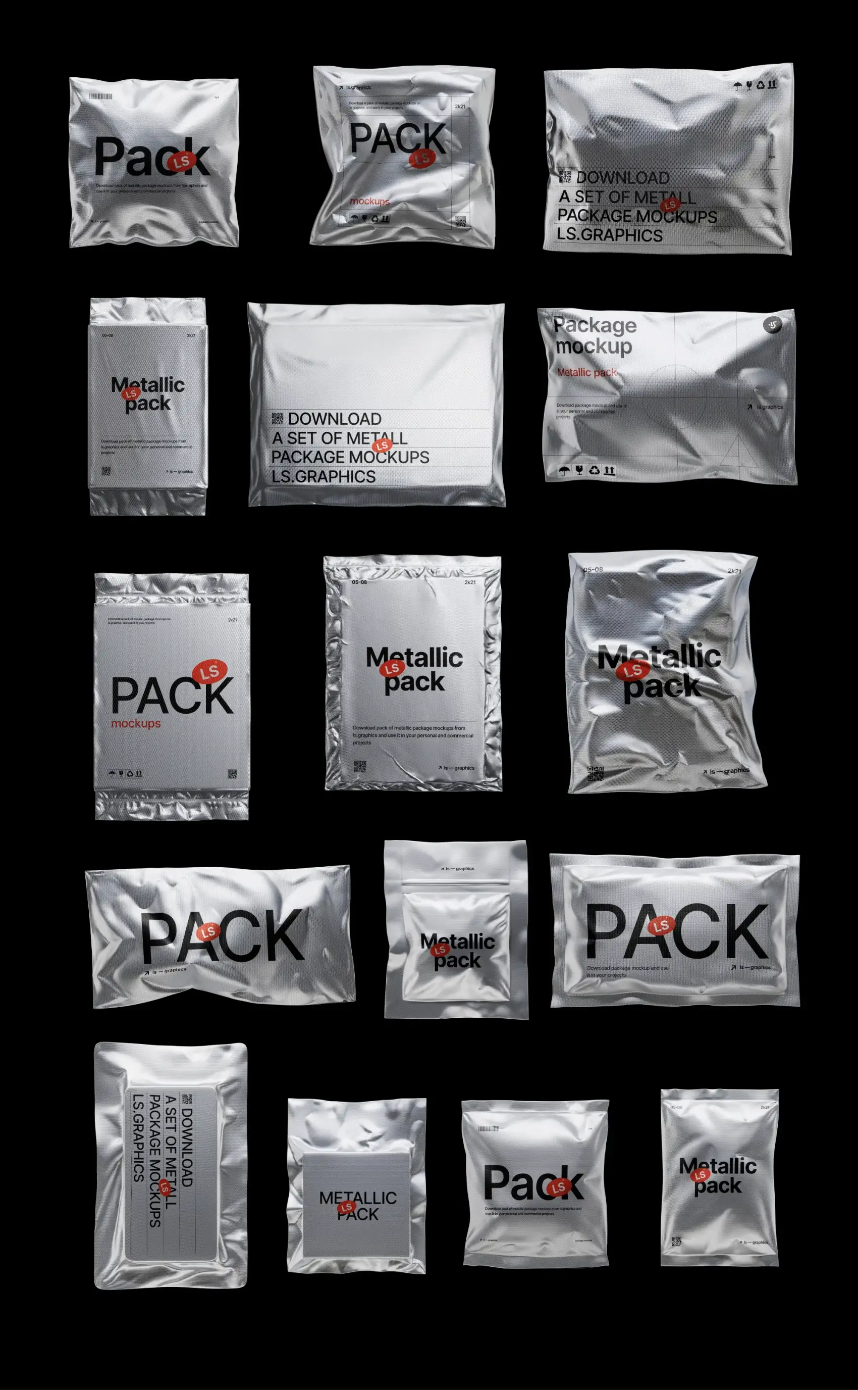Metallic Packages Mockups 6