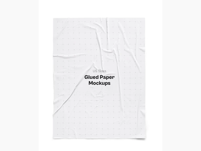 Glued Paper Mockup, US Glossy, 10