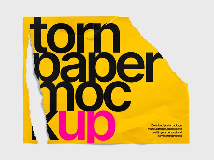 Torn Simple Poster Mockup, US, 04
