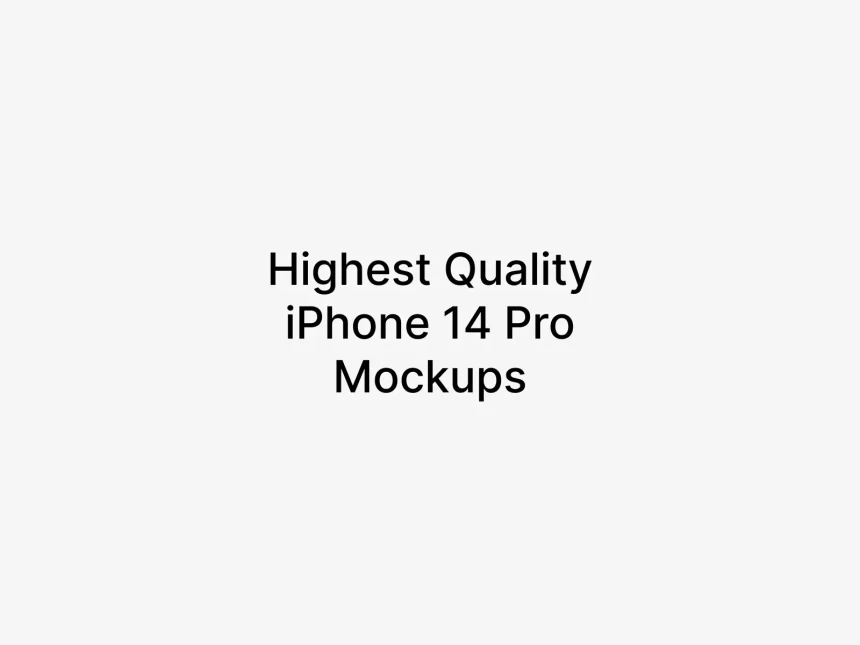 A-Mockups: iPhone 14 Pro 2