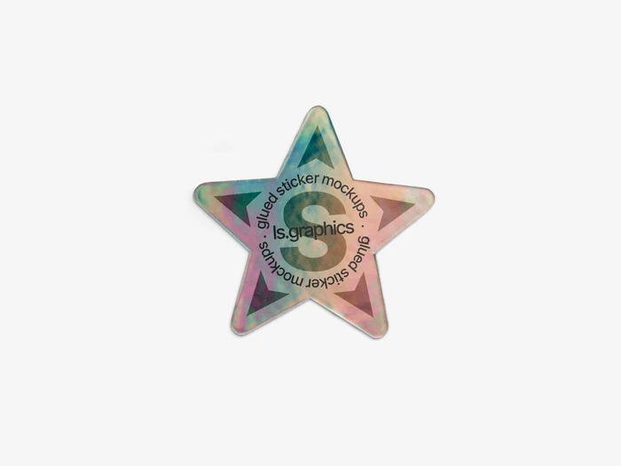 Holographic Sticker Mockup, Scene 24
