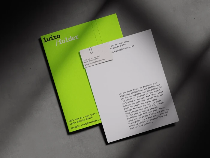 Luiro, Quality-Rendered Print Mockups in Top View, US 11