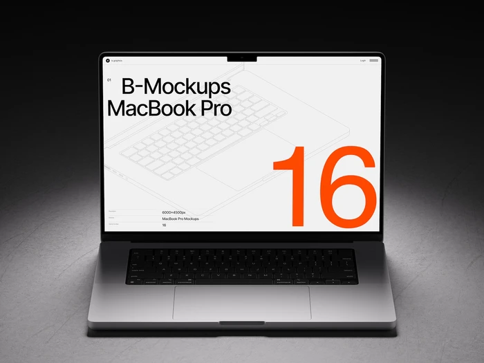 B-Mockups: Macbook Pro, 06