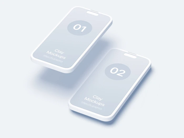 iPhone 14 Pro Clay Mockups, 03