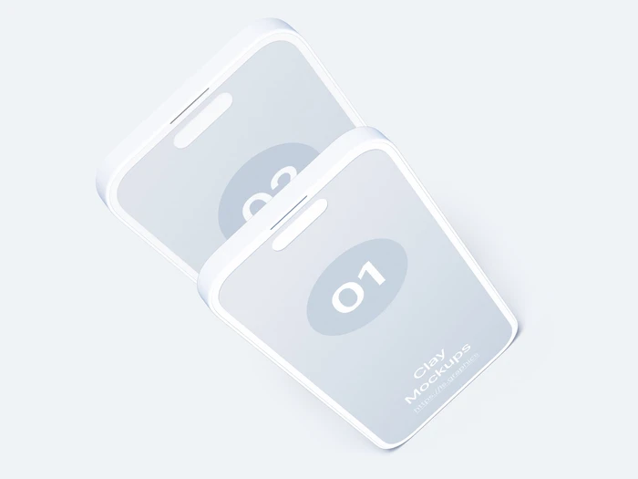 iPhone 14 Pro Clay Mockups, 15