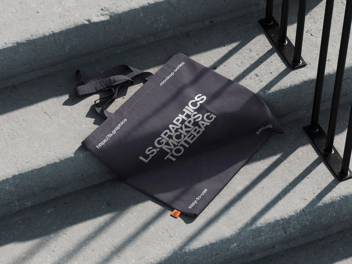 Elegant Tote Bag Mockup in Urban Setting