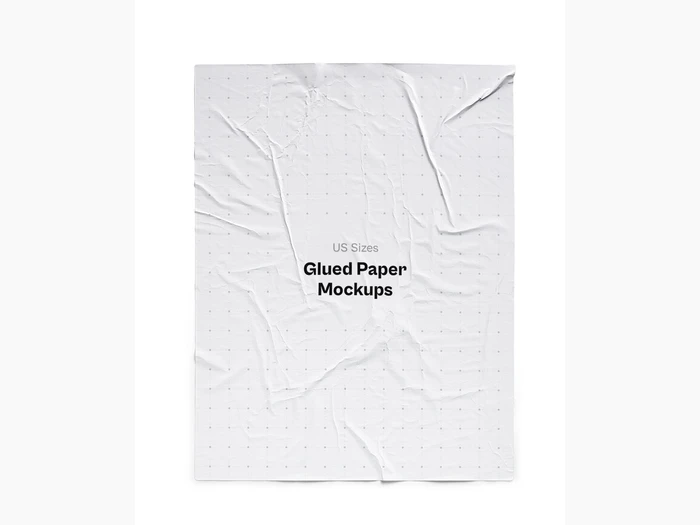 Glued Paper Mockup, US Glossy, 03