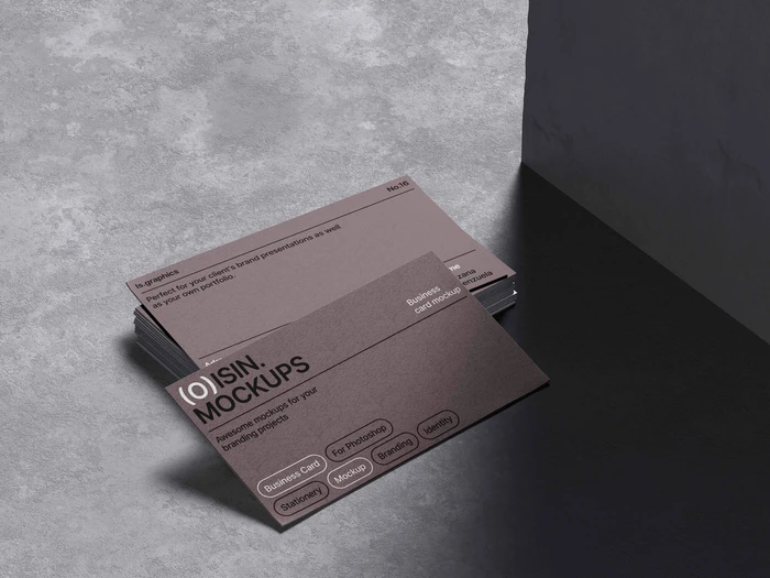 Oisin, Minimalistic Business Card Mockups, US, 03