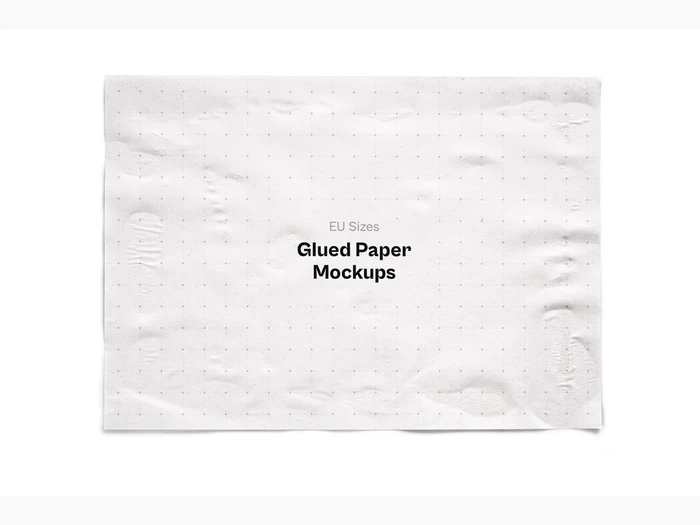 Glued Paper Mockup, EU Textured, 17