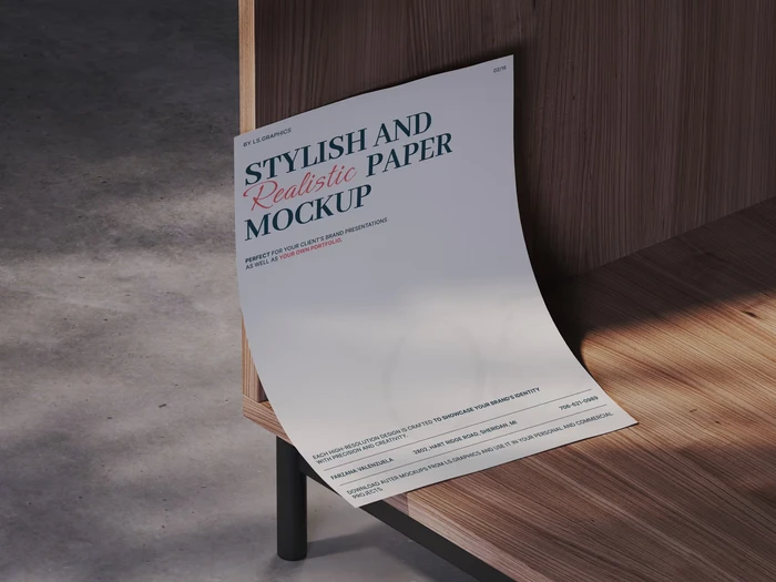 Ateur, Elegant Paper Mockup, EU, 05