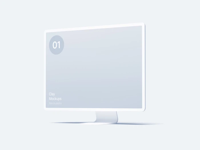 Monitor Clay Mockups, 01
