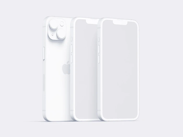 iPhone 14 Clay Mockup, 15