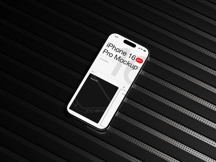 U-Mockups: iPhone 16 Pro, Scene 09